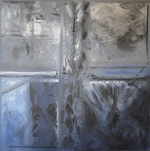 Quartz. Acrylique 1m sur 1m Paris 2010.JPG